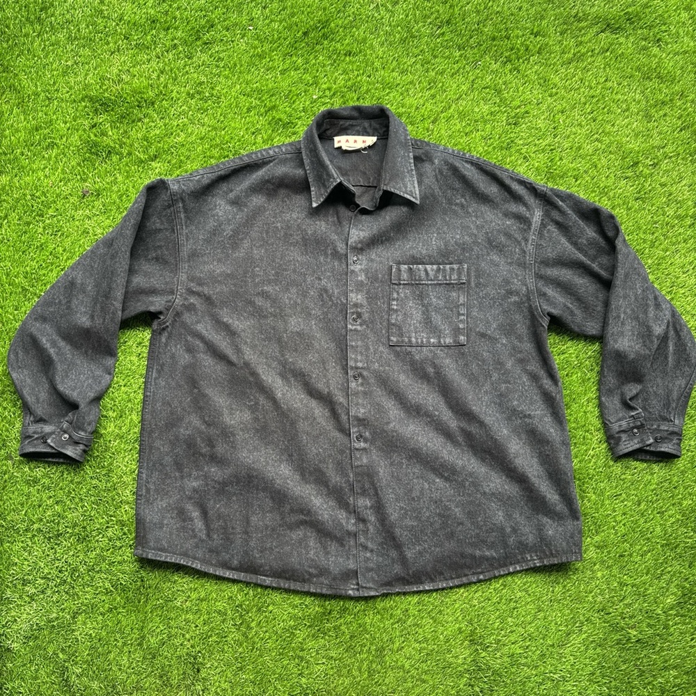 Marni Black denim button up over shirt/light jacket